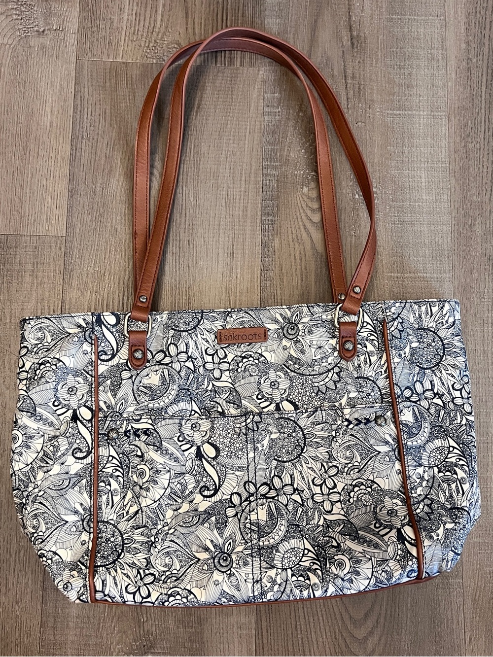Sakroots Shoulder Bag Neutral Floral Purse